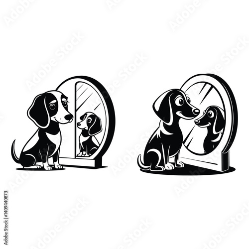Dachshund Dog sitting