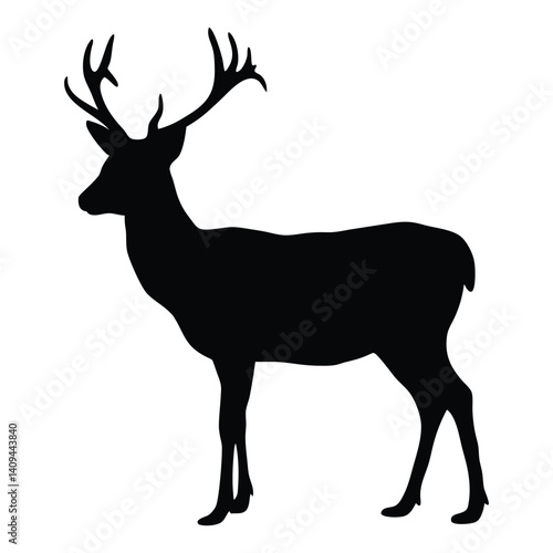 Obraz na płótnie Deer vector silhouette w salonie