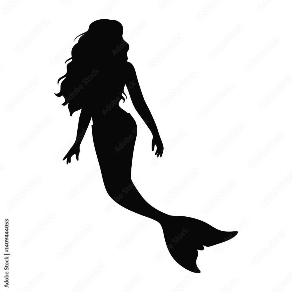 Mermaid vector silhouette
