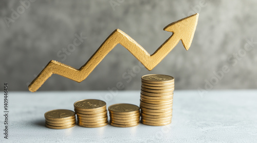 Gold coins, gold, rising prices, price spike, rising prices, rising earnings, financial prices, economic trends