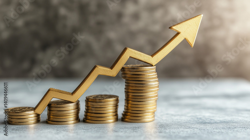 Gold coins, gold, rising prices, price spike, rising prices, rising earnings, financial prices, economic trends