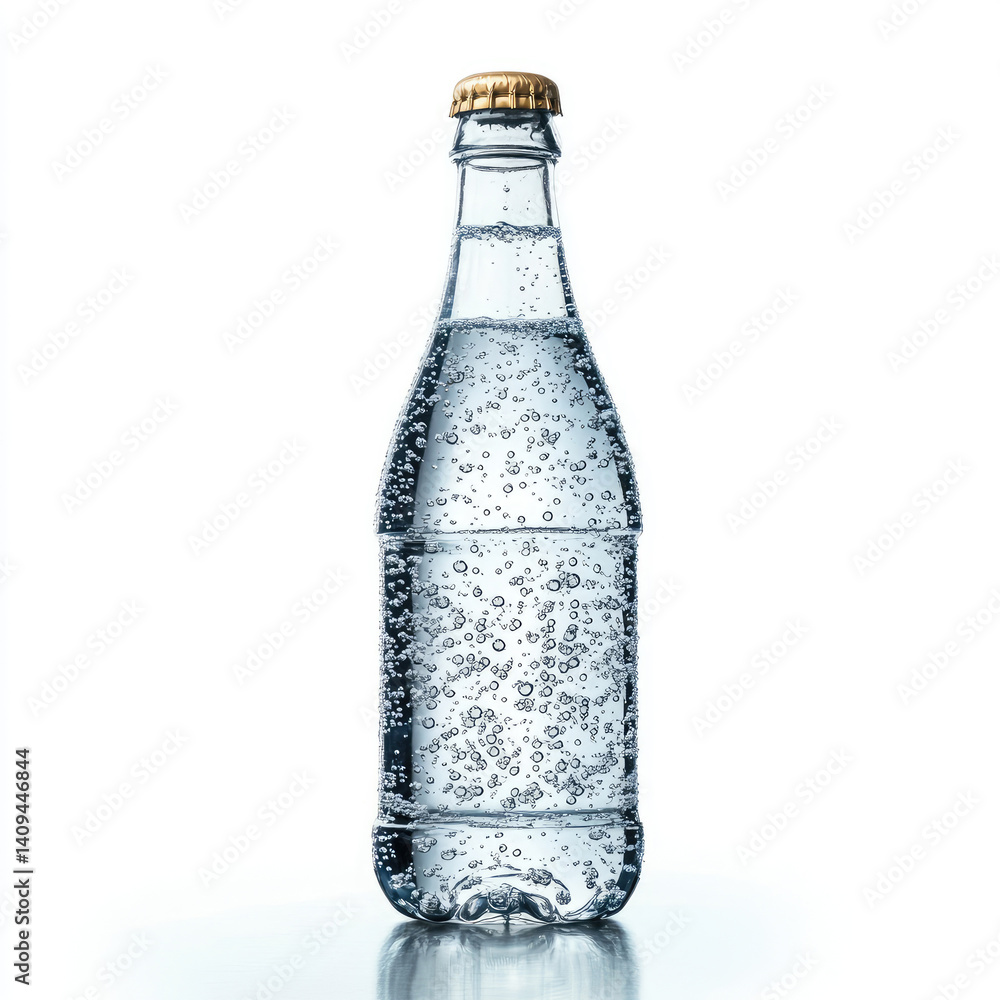 A healthy water bottle filled with minerals and fresh water A healthy water bottle filled with minerals and fresh water