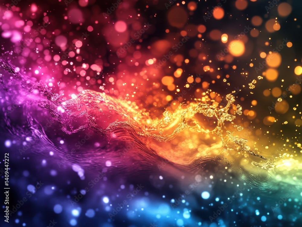 Fototapeta premium holographic splash bend, chroma tone, background