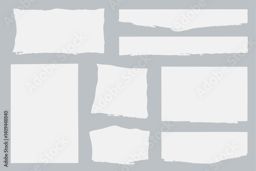 Wallpaper Mural Torn Paper Pieces Collection on Transparent Background for Collage and Scrapbooking Design Torontodigital.ca