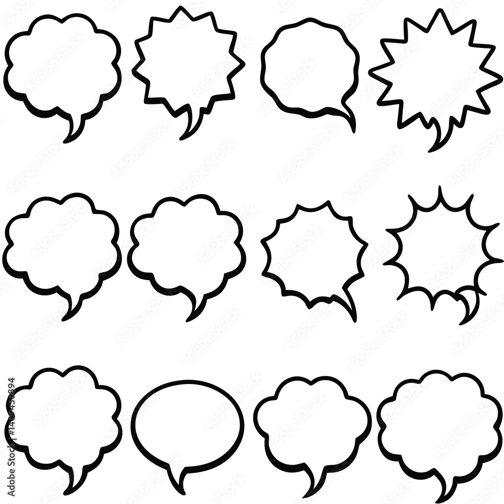 Collection of Cartoon Speech Bubbles (3) Collection of Cartoon Speech Bubbles (3)