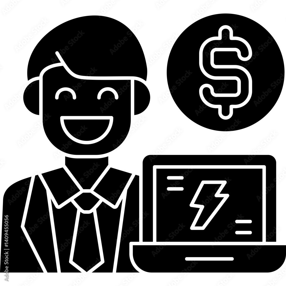 Money Manager Icon Vector Element