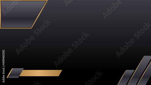 Modern Informative Background in Black and Gold