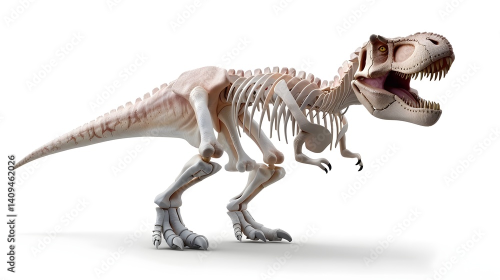 Fossilized Tyrannosaurus Rex Skeleton