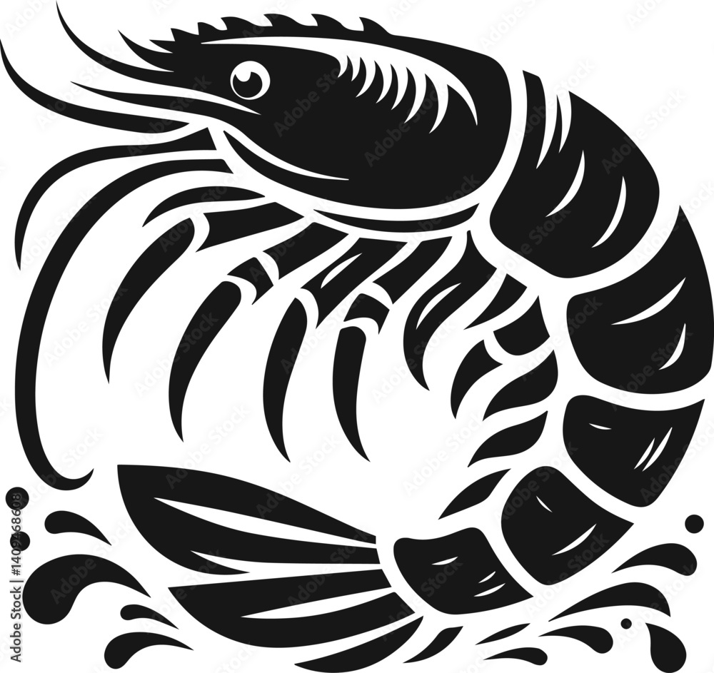 Simple Minimalist Prawn or Shrimp Vector Art, Elegant Shrimp Illustration on White or Transparent Background Simple Minimalist Prawn or Shrimp Vector Art, Elegant Shrimp Illustration on White or Transparent Background