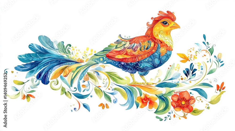 Obraz premium rooster and chicken