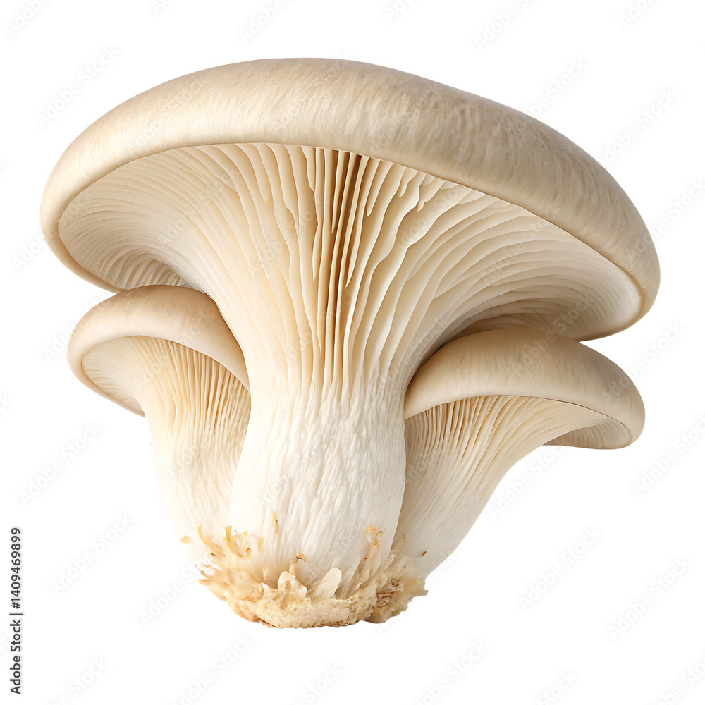 3d the soli oyster mushroom isolated on white background 3d the soli oyster mushroom isolated on white background