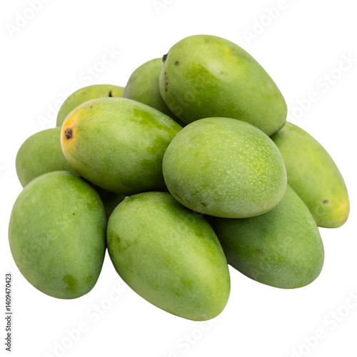 Wallpaper Mural Pile of green mango isolated on transparent background Torontodigital.ca