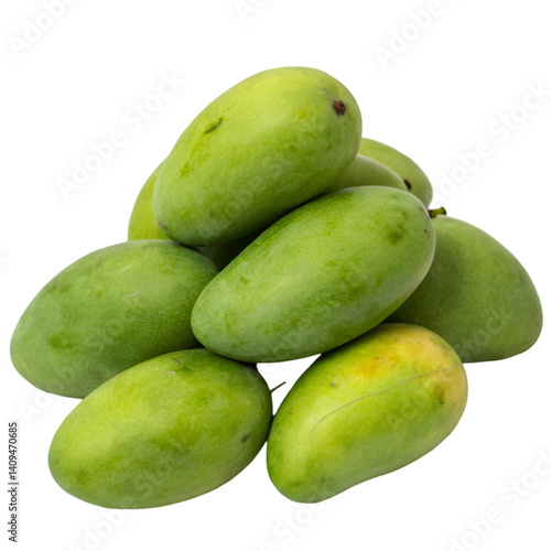 Wallpaper Mural Pile of green mango isolated on transparent background Torontodigital.ca