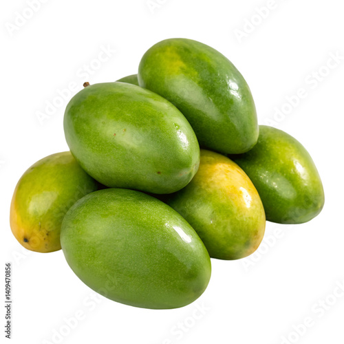 Wallpaper Mural Pile of green mango isolated on transparent background Torontodigital.ca