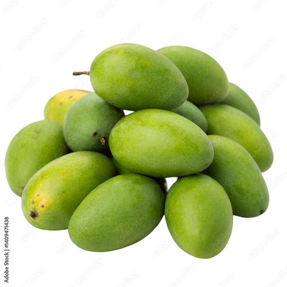 Pile of green mango isolated on transparent background Pile of green mango isolated on transparent background