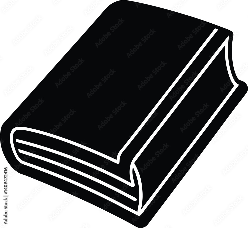 Book Simple Icon Silhouette Black Vector | Reading, Education & Library Vector Design Book Simple Icon Silhouette Black Vector | Reading, Education & Library Vector Design