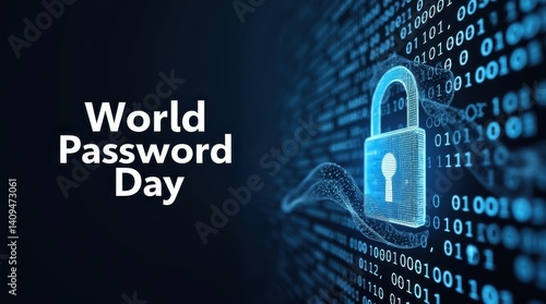 World password day celebration online digital art cybersecurity virtual environment importance of passwords
