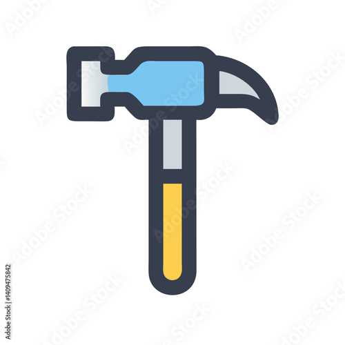 Hammer Icon Representing Manual Construction and Carpentry Work