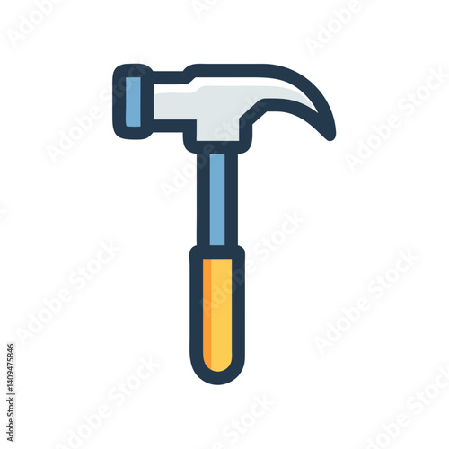 Hammer Icon Representing Manual Construction and Carpentry Work