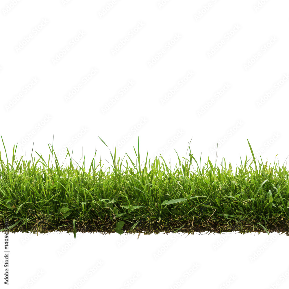 Fototapeta premium Lush Green Grass: A vibrant stretch of green grass, perfect for various design applications.