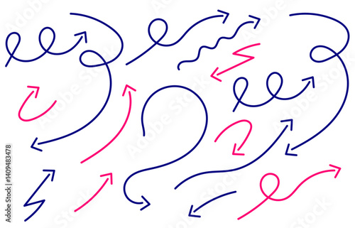 serie, frecce, icone, collezione frecce,  diverse frecce, gruppo di frecce,  indicazioni, direzioni