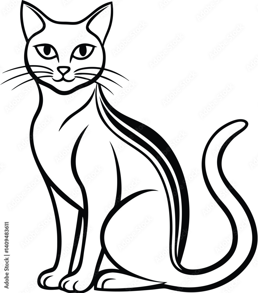 Fototapeta premium Cat silhouette vector designs 9