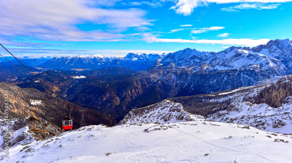 Die Alpspitzbahn bei Garmisch-Partenkirchen (Bayern)