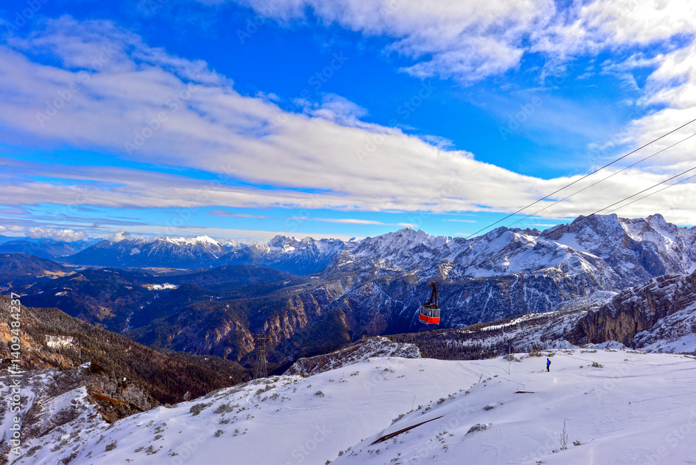 Die Alpspitzbahn bei Garmisch-Partenkirchen (Bayern)