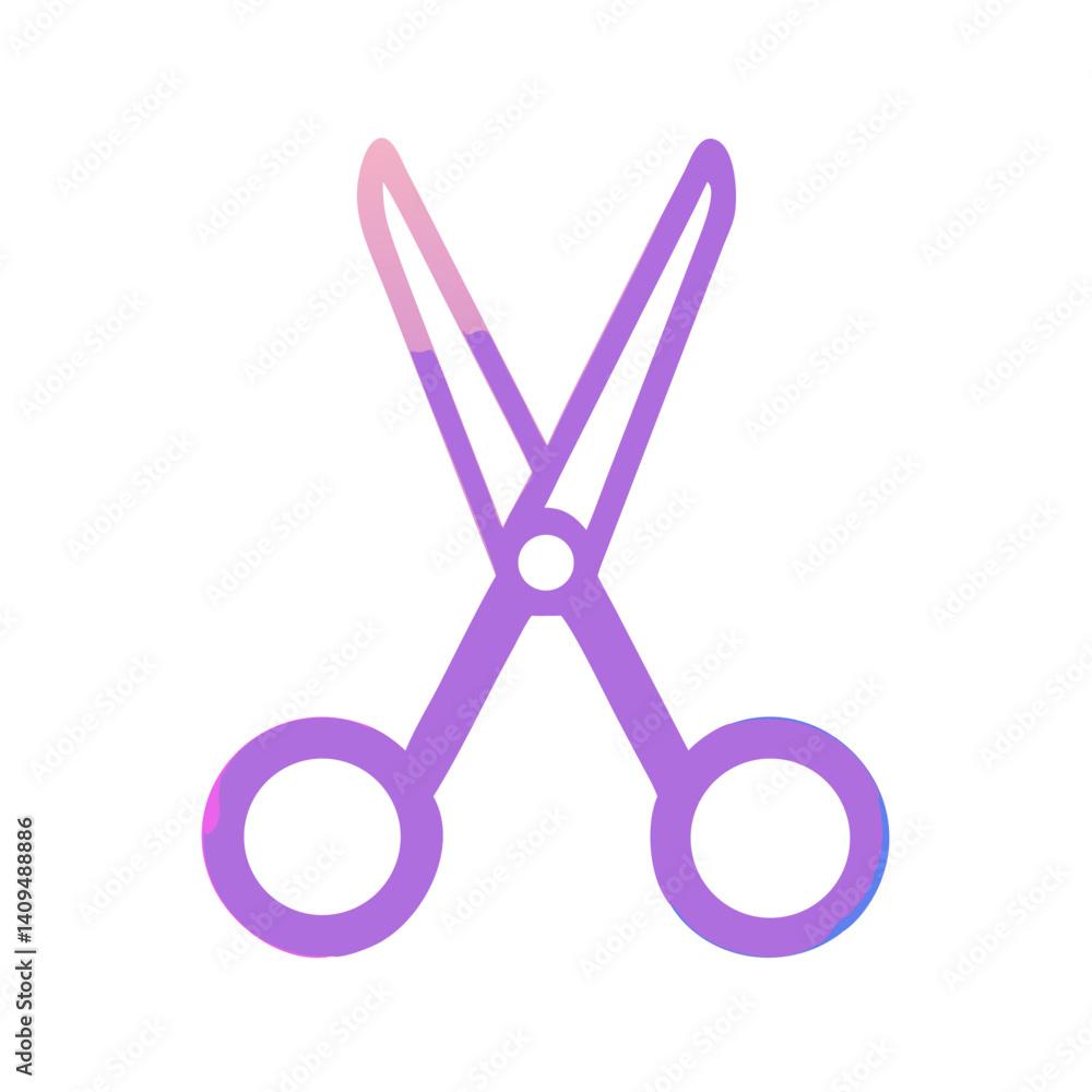 Scissors Icon Representing Fabric Cutting Tool Scissors Icon Representing Fabric Cutting Tool