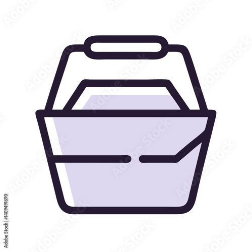 Takeout Container Icon Representing Portable Meal