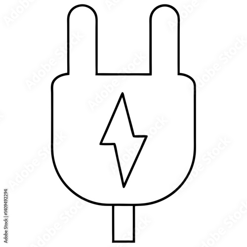 Charging Station Icon Line Art Vector Illustration Design
