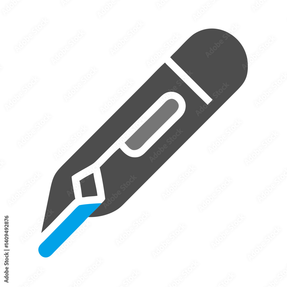 Utility Knife Icon Representing Cutting Tool Utility Knife Icon Representing Cutting Tool