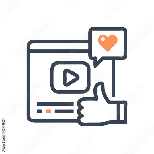 Video Likes Icon Representing Content Approval