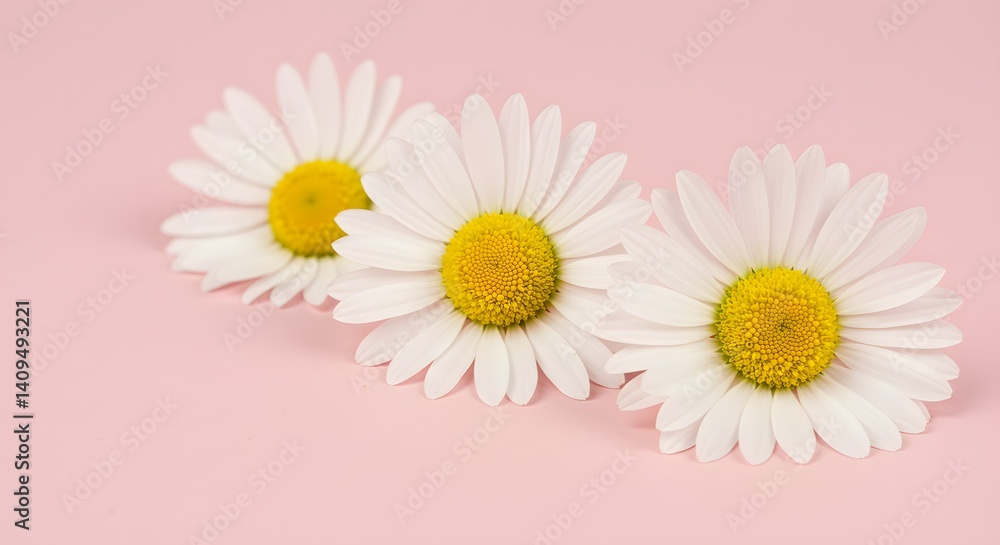 Obraz premium Beautiful white daisies, a floral symbol of summer nature
