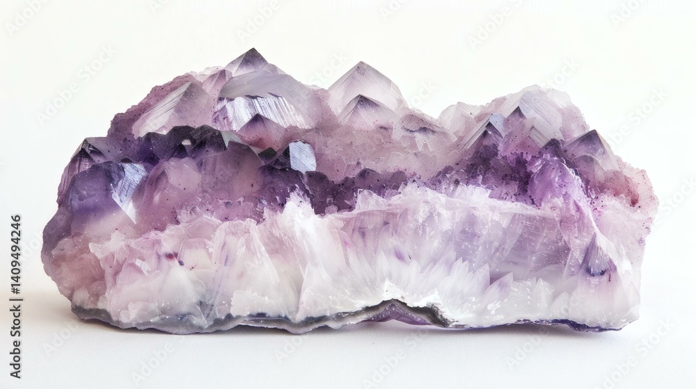 Beautiful amethyst cluster with vibrant purple and white hues Beautiful amethyst cluster with vibrant purple and white hues