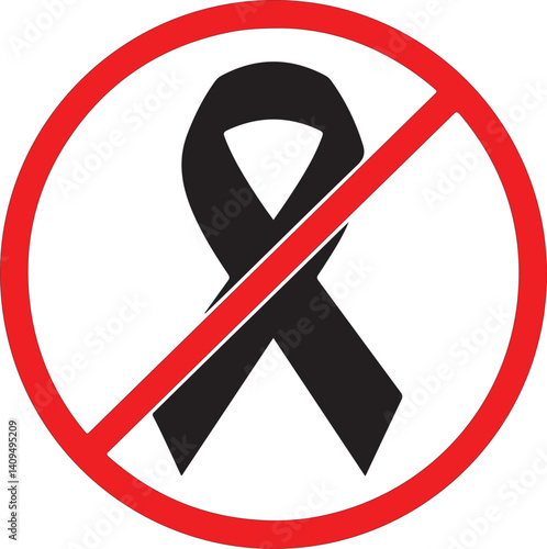 No mourning forbidden sign vector