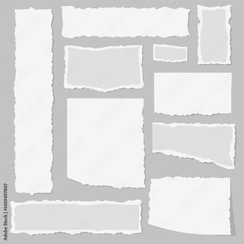 Torn Paper Pieces Collection on Transparent Background for Collage and Scrapbooking Design Torn Paper Pieces Collection on Transparent Background for Collage and Scrapbooking Design