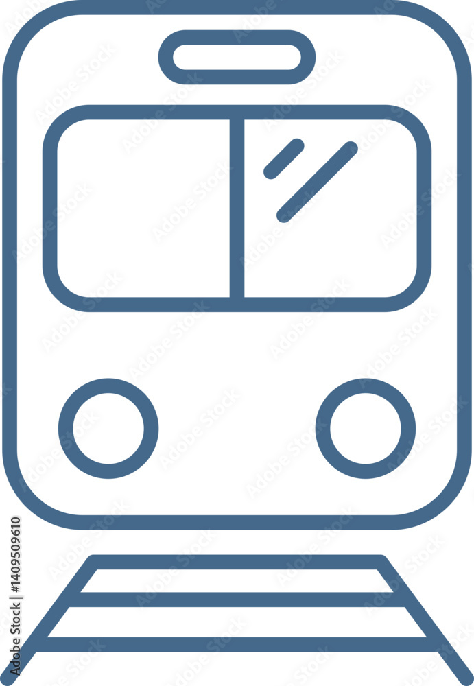 Clean, minimalist line art icon of a train on tracks. Perfect for app interfaces, websites, presentations, or transportationthemed designs. Clean, minimalist line art icon of a train on tracks. Perfect for app interfaces, websites, presentations, or transportationthemed designs.