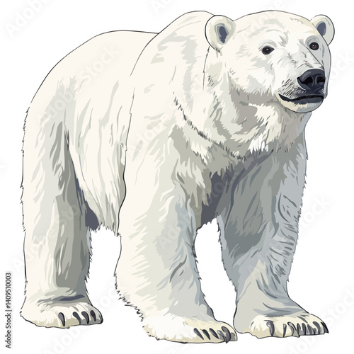 polar bear, animal, vector, transparent background