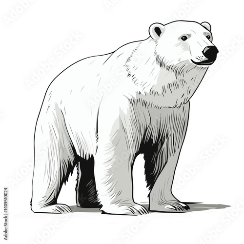 polar bear, animal, vector, transparent background