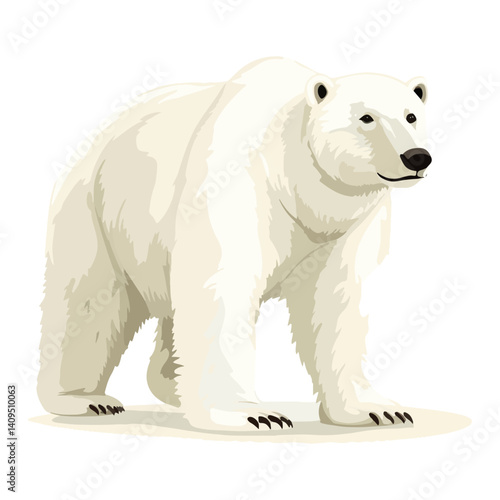 polar bear, animal, vector, transparent background