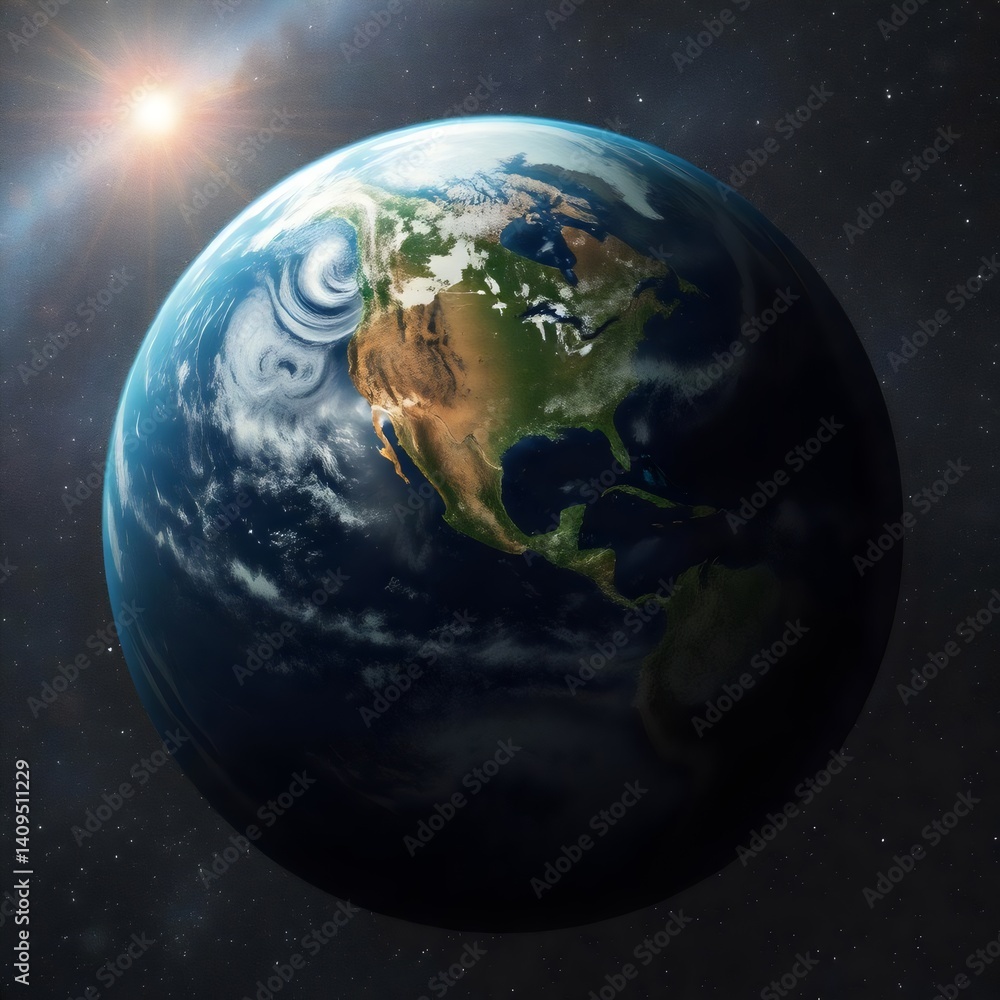 Naklejka premium earth in space