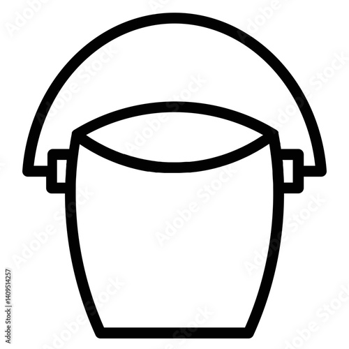 Pail Plastic Bucket Line Icon