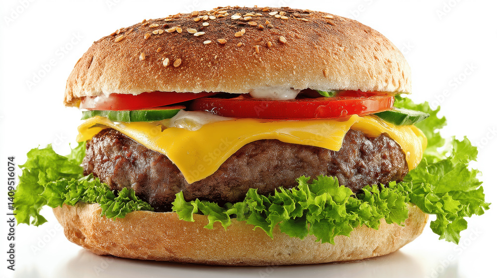 Burger on a white background Burger on a white background