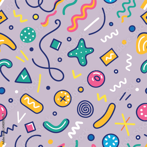 Abstract Pattern with Colorful Shapes