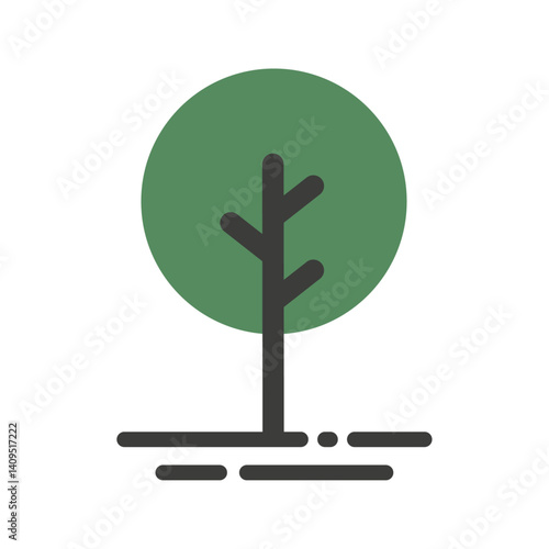 Green tree icon vector illustration