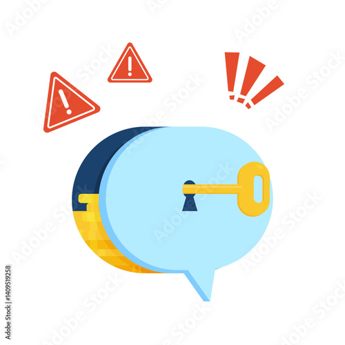 Cyber crime. Characters loss personal data, answering a scam call and get spam mail with virus. Online crime concep
