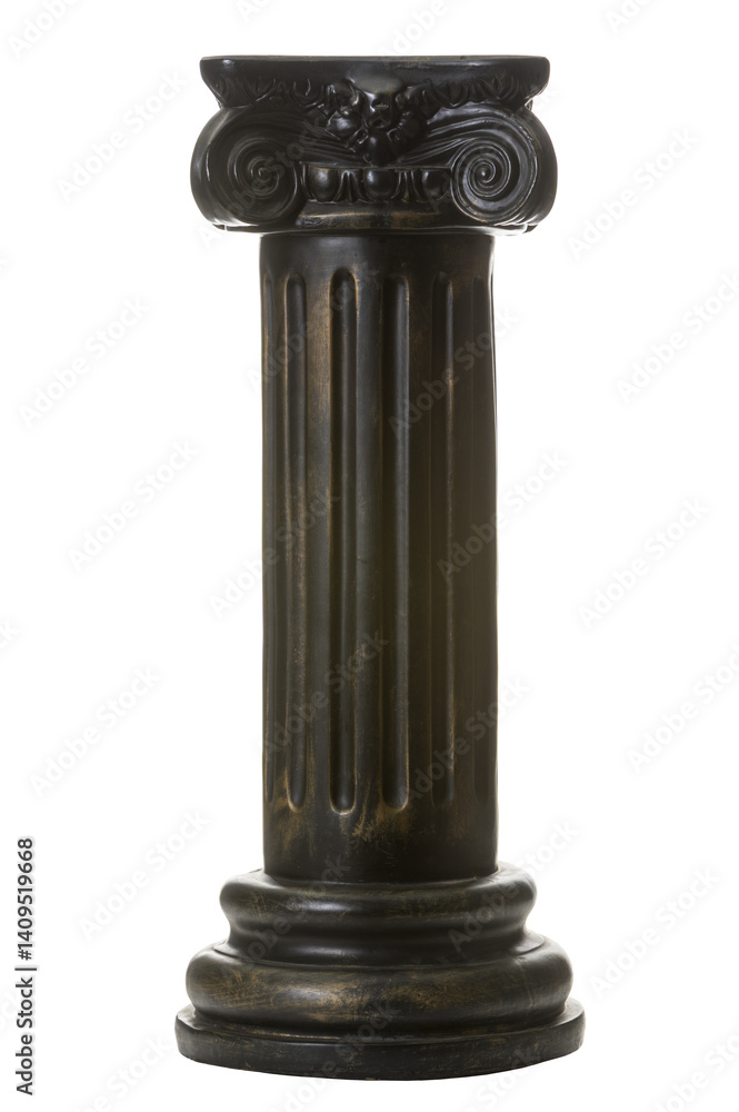 Decorative wooden column isolated with transparent background Decorative wooden column isolated with transparent background
