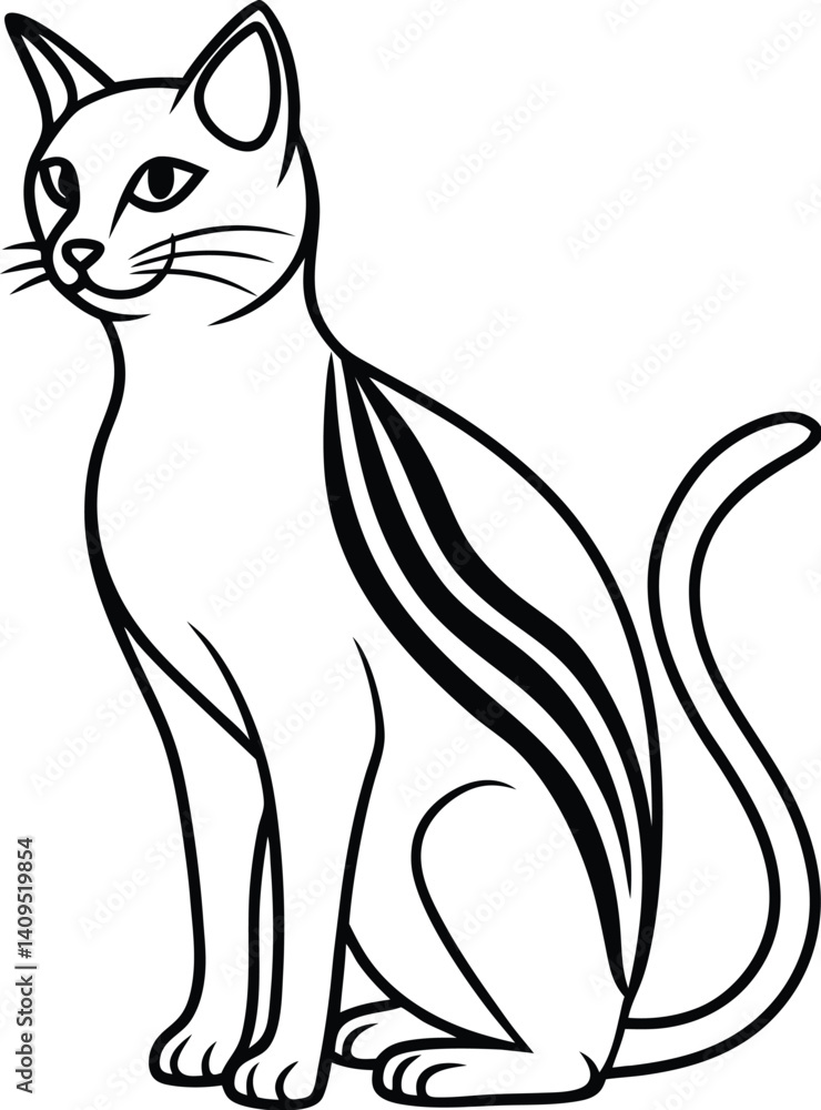 Obraz premium Cat silhouette vector designs 21