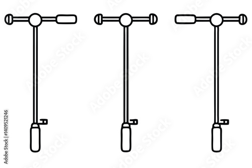 handlebar line art sketch of bicycle handlebars